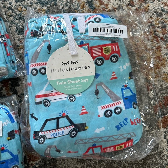 Little Sleepies Other - Little Sleepies To The Rescue kid Twin Sheet Set First Responders.  NWT UNOPENED